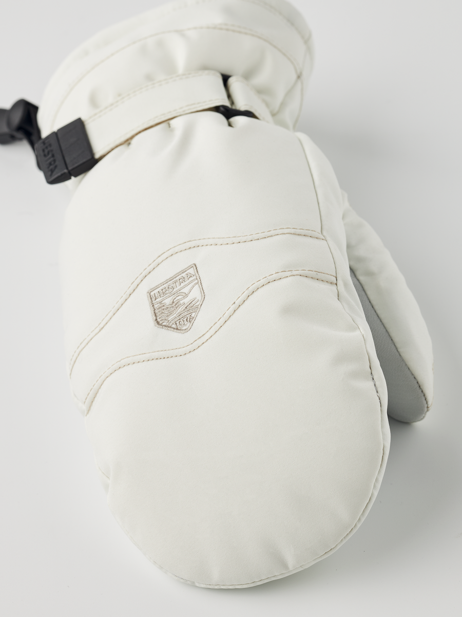 Hestra Cosy Mitt - Ivory detail