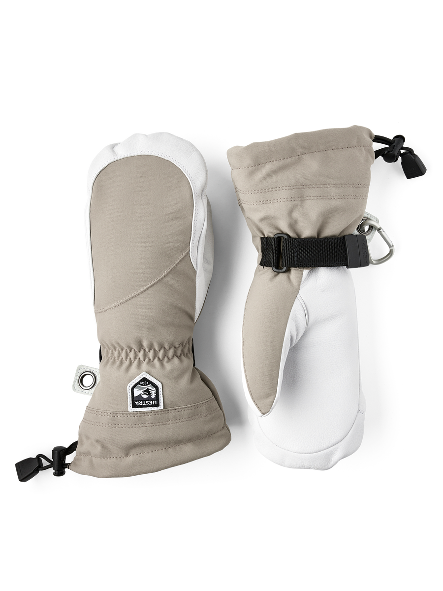 Women's Heli Ski Female Mitt - Khaki/Offwhite
