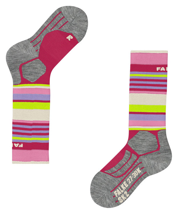 FALKE SK2 Intermediate Kids Ski Socks on ski boot