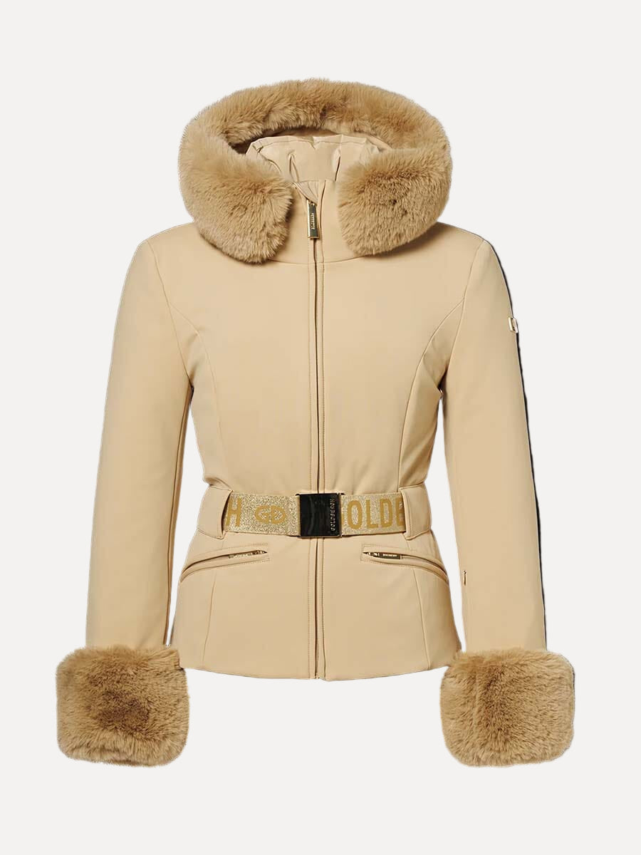 26 Goldbergh - Women's Prezioso Ski Jacket Faux Border Unclassified Goldbergh Caramello EU 34