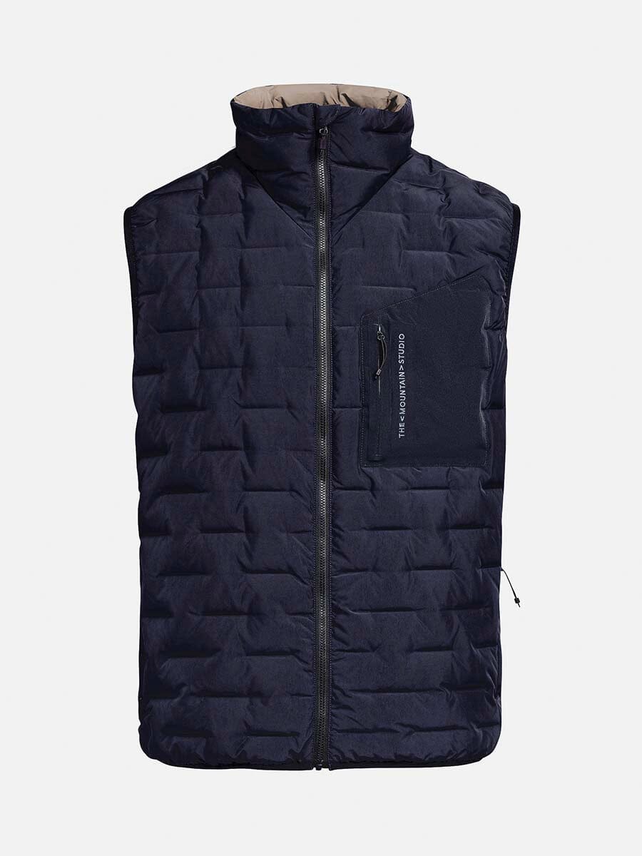 26 Mountain Studio - Men's V-1 Reversible Light Vest Unclassified The Mountain Studio Sky Captain-Brindle XS