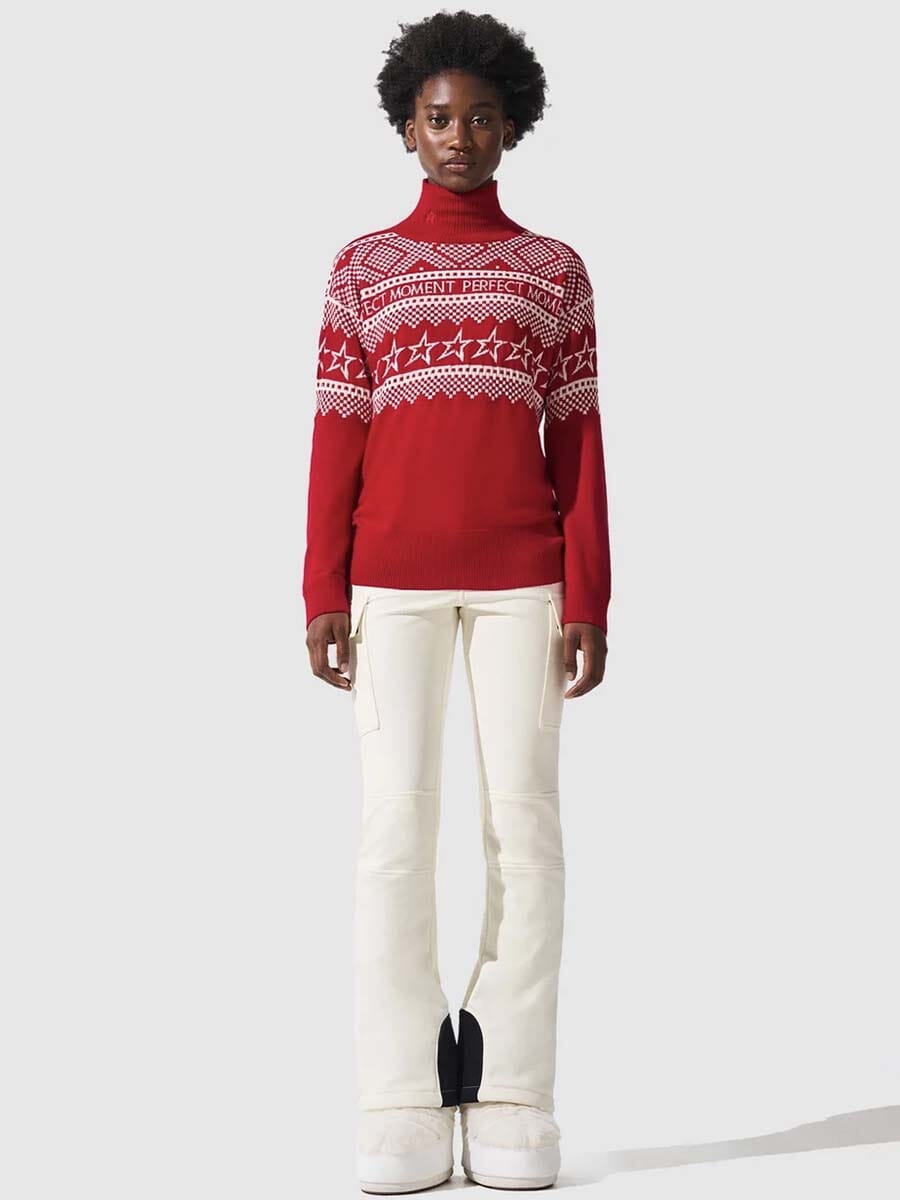 26 Perfect Moment - Women's Holiday Roll Neck Sweater Unclassified Perfect Moment