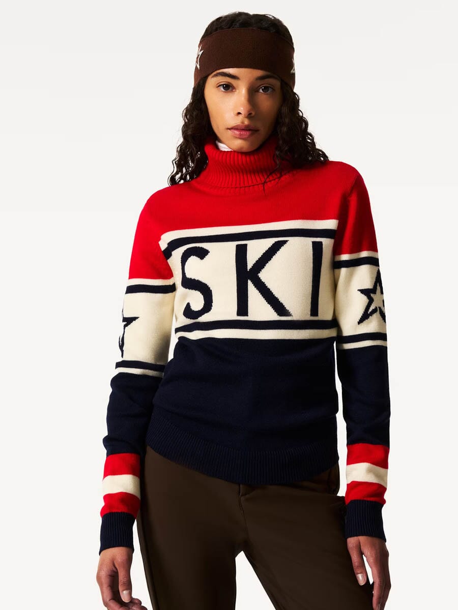 26 Perfect Moment - Women's Schild Sweater Unclassified Perfect Moment Red/Navy XS