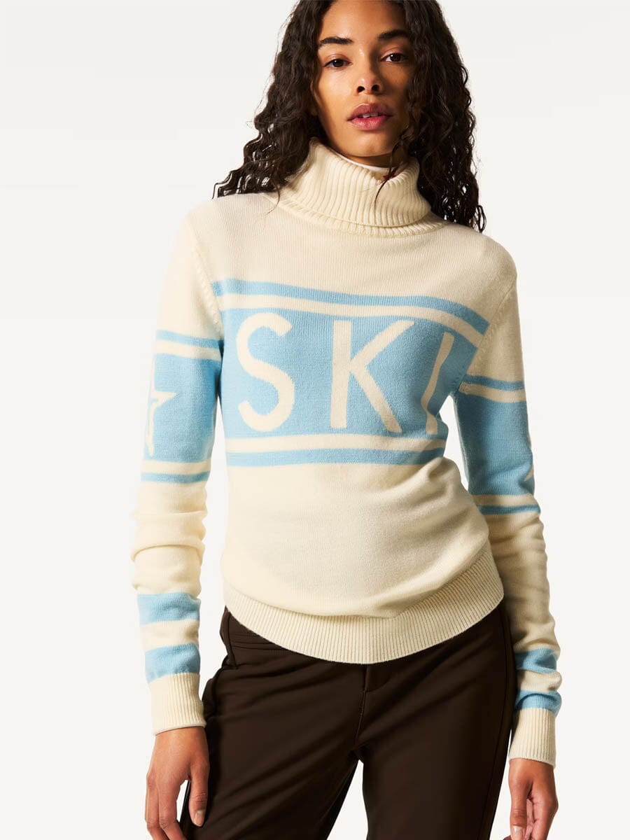 26 Perfect Moment - Women's Schild Sweater Unclassified Perfect Moment Snow White/Light Blue XS