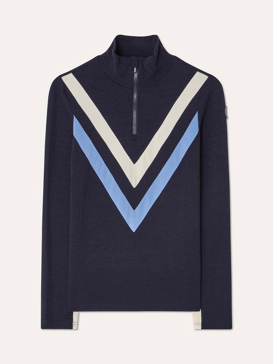 26 We Norwegians - Womens Voss Chevron ZipUp Unclassified We Norwegians Navy Blue XS