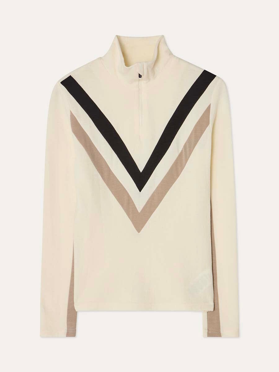 26 We Norwegians - Womens Voss Chevron ZipUp Unclassified We Norwegians Off White XS