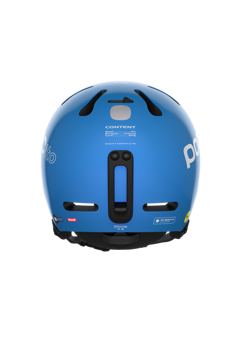 POC POCito Fornix MIPS Kids Ski Helmet Fluorescent Blue - detail