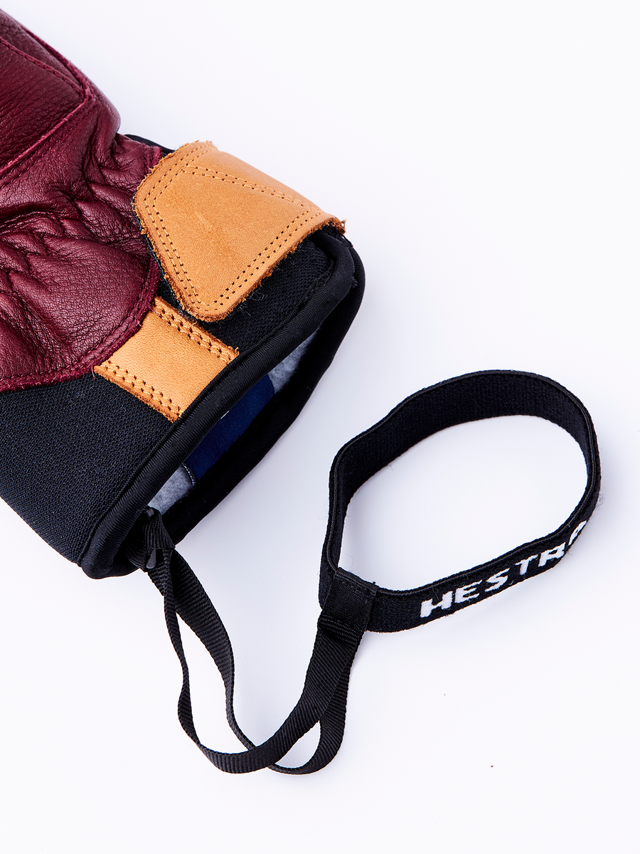 Women's Leather Fall Line Mitt - Bordeaux detail