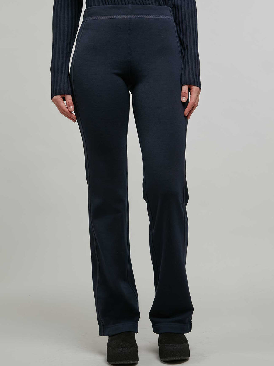 Women's Inga Wool Powerstretch Ski Pants Black – full length
