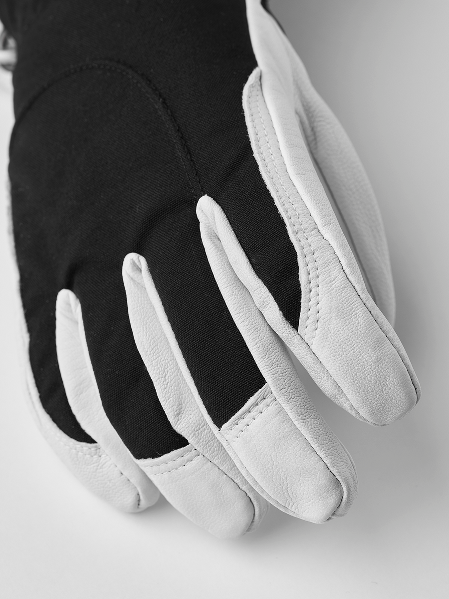 Hestra Women's Heli Ski 5-finger ski glove Black/Offwhite detail