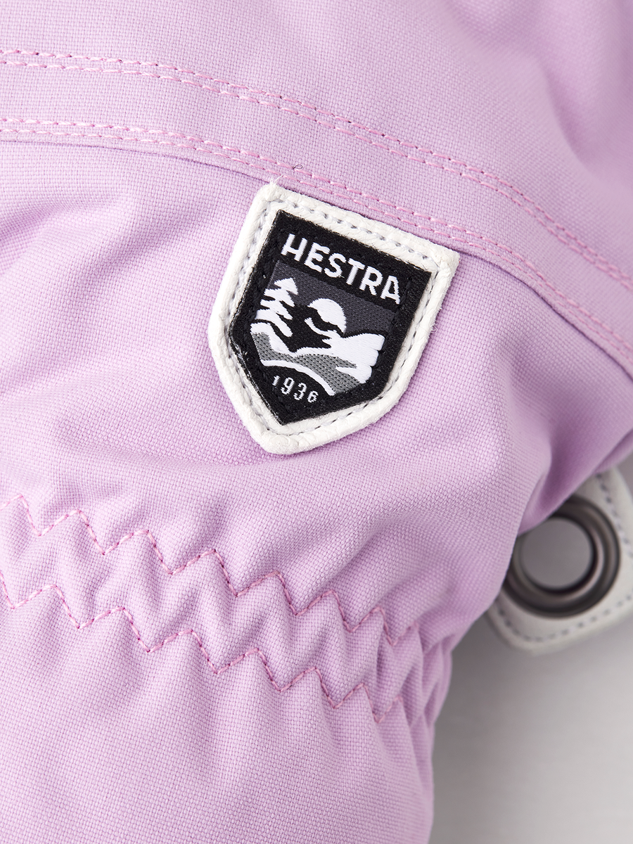 Hestra Women's Heli Ski 5-finger ski glove Syringa/Offwhite detail