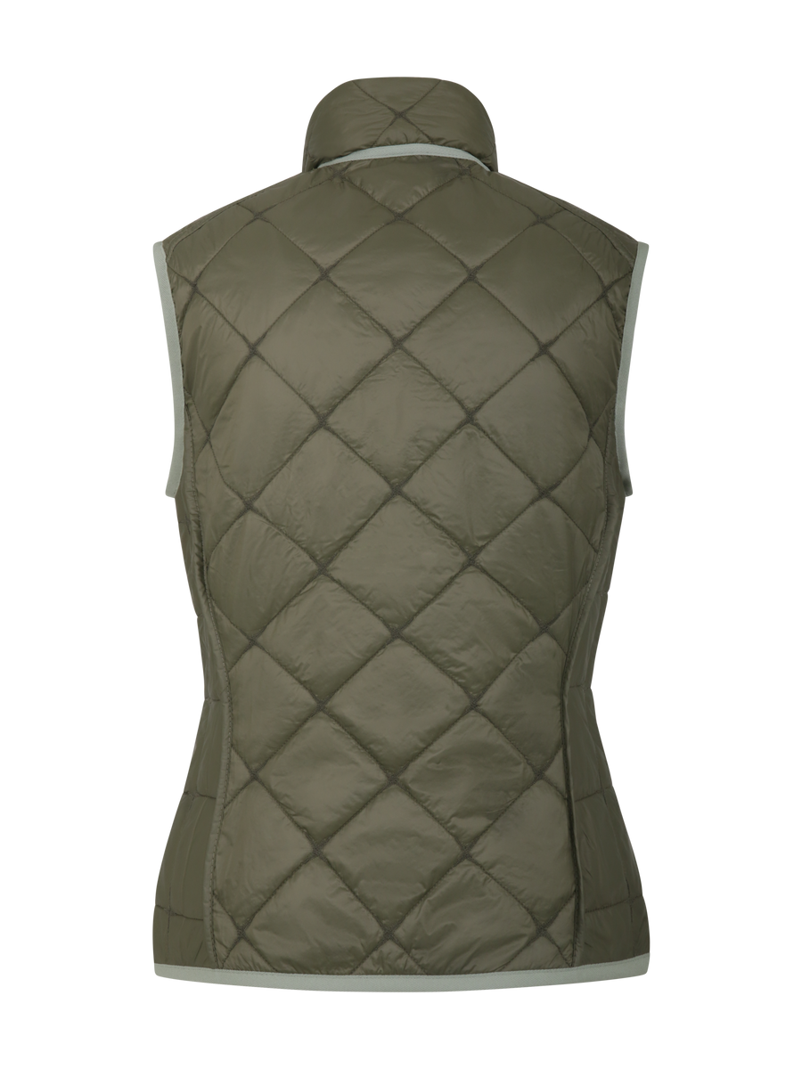 Women's Tracy Quilted Vest Ivy – back