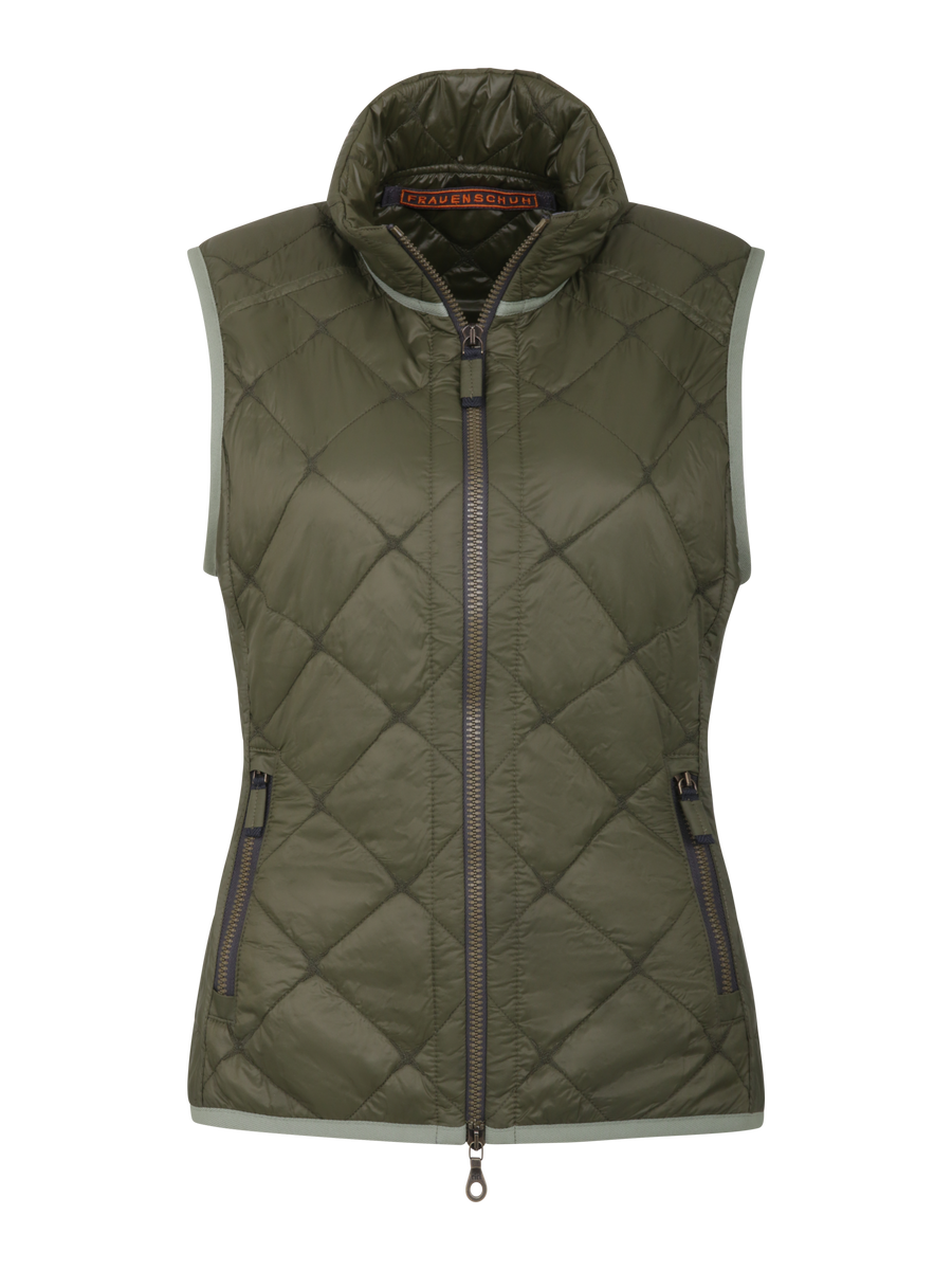 Women's Tracy Quilted Vest Ivy – front