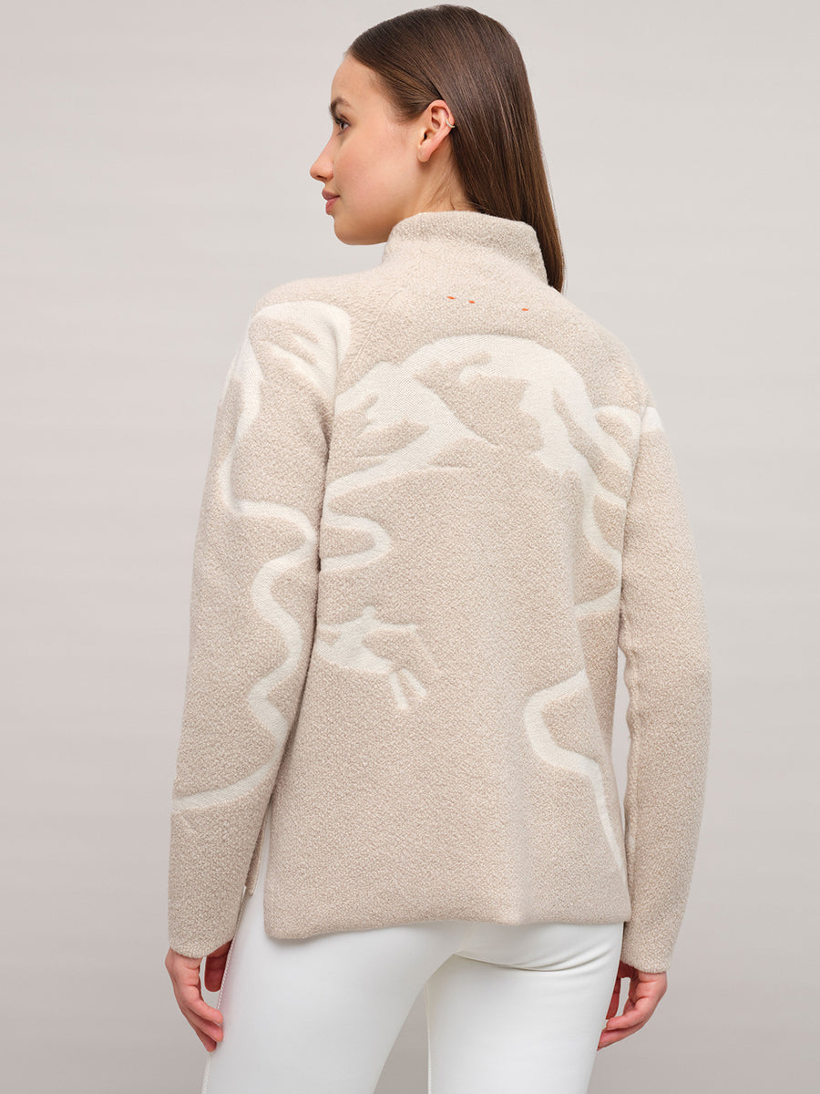 Women's Chatel Knit Sweater Pearl – back model