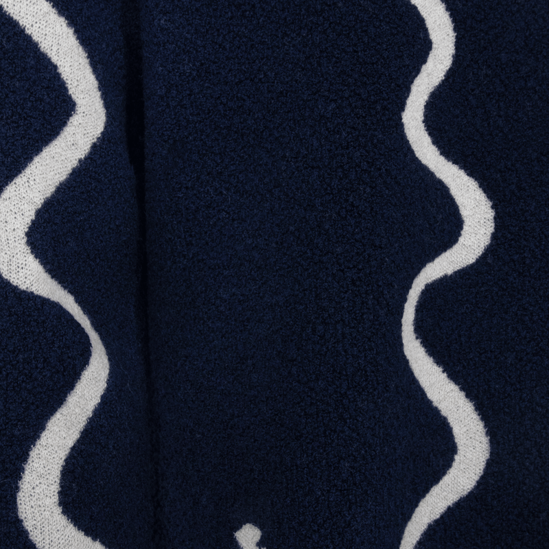 Chatel reversible jacquard knit detail – Midnight