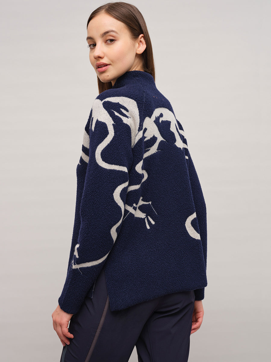 Women's Chatel Knit Sweater Midnight – back model