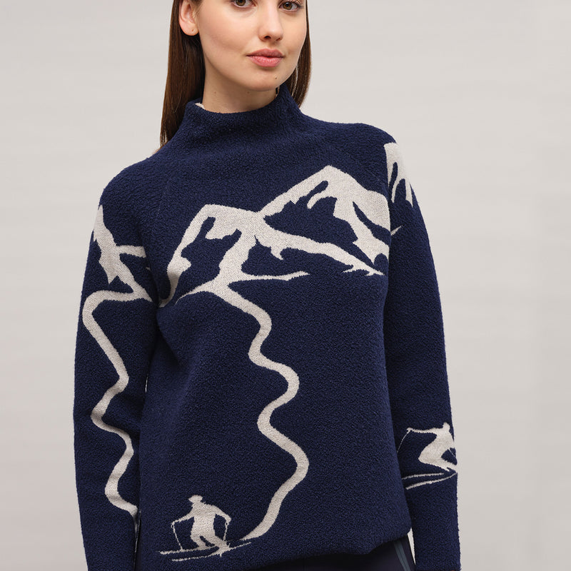 Chatel Alpine ski-track motif – Midnight