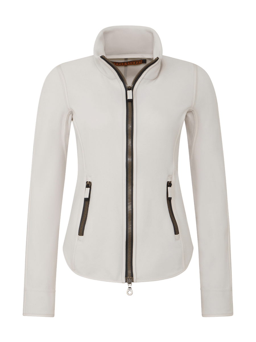 Women's Wera Biodegradable Fleece Jacket Sandstone – front styled