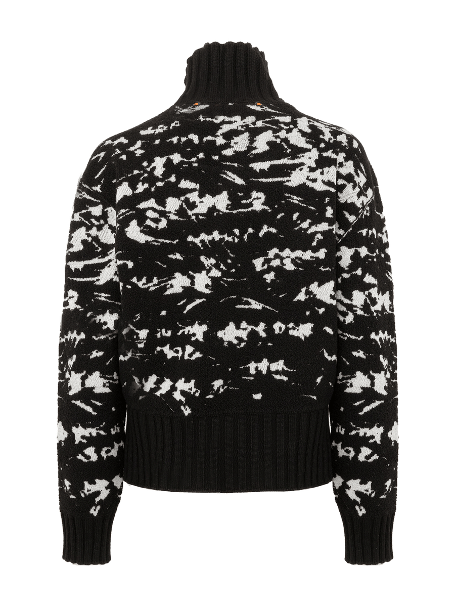 Women's Montblanc Merino Terry Knit Sweater Black – back