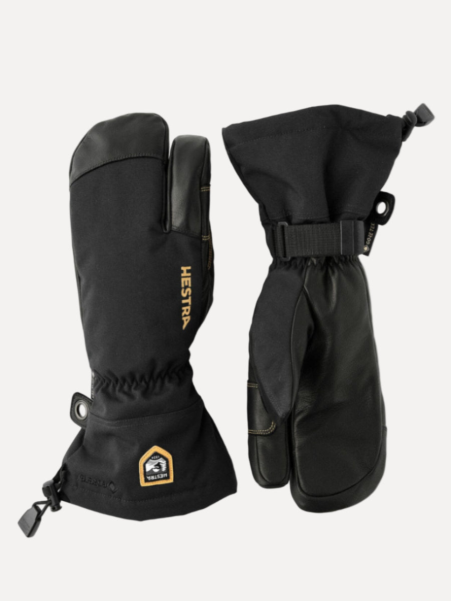 Hestra - Army Leather Gore-Tex - 3 Finger Gloves Hestra Black / Black 6