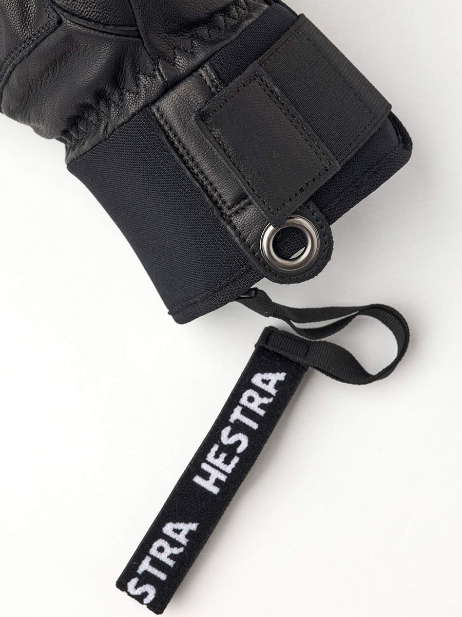 Hestra Leather Fall Line 3-Finger ski glove detail