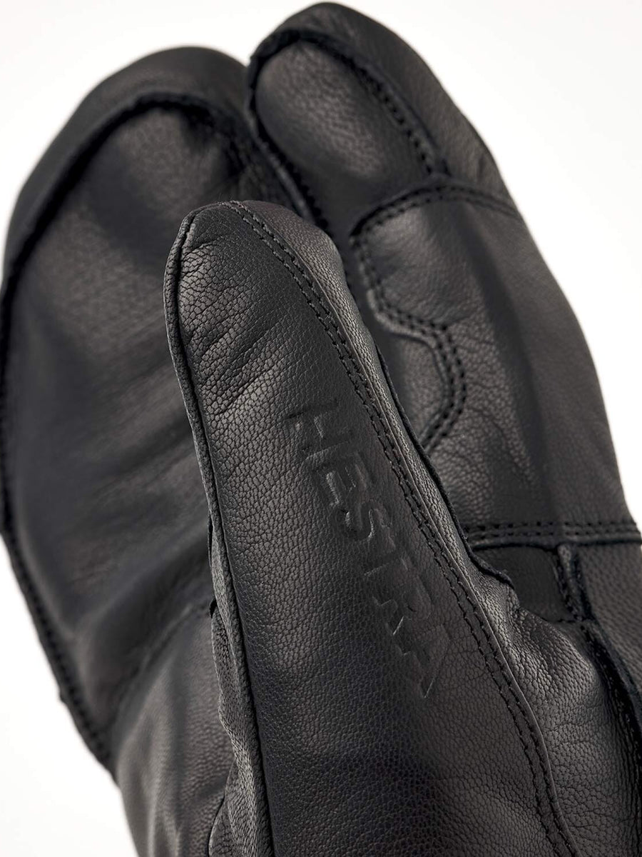 Hestra Leather Fall Line 3-Finger ski glove detail