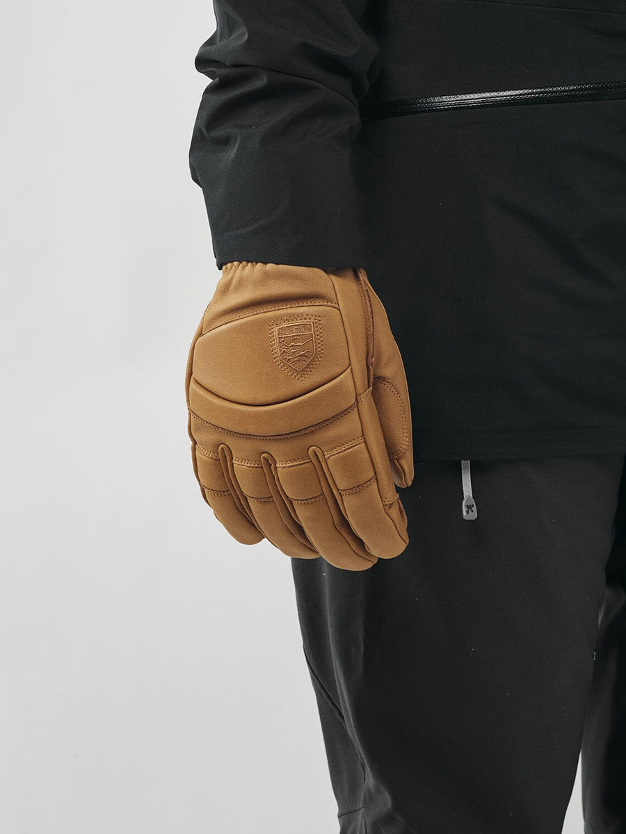 Hestra Leather Fall Line 5-finger ski glove detail