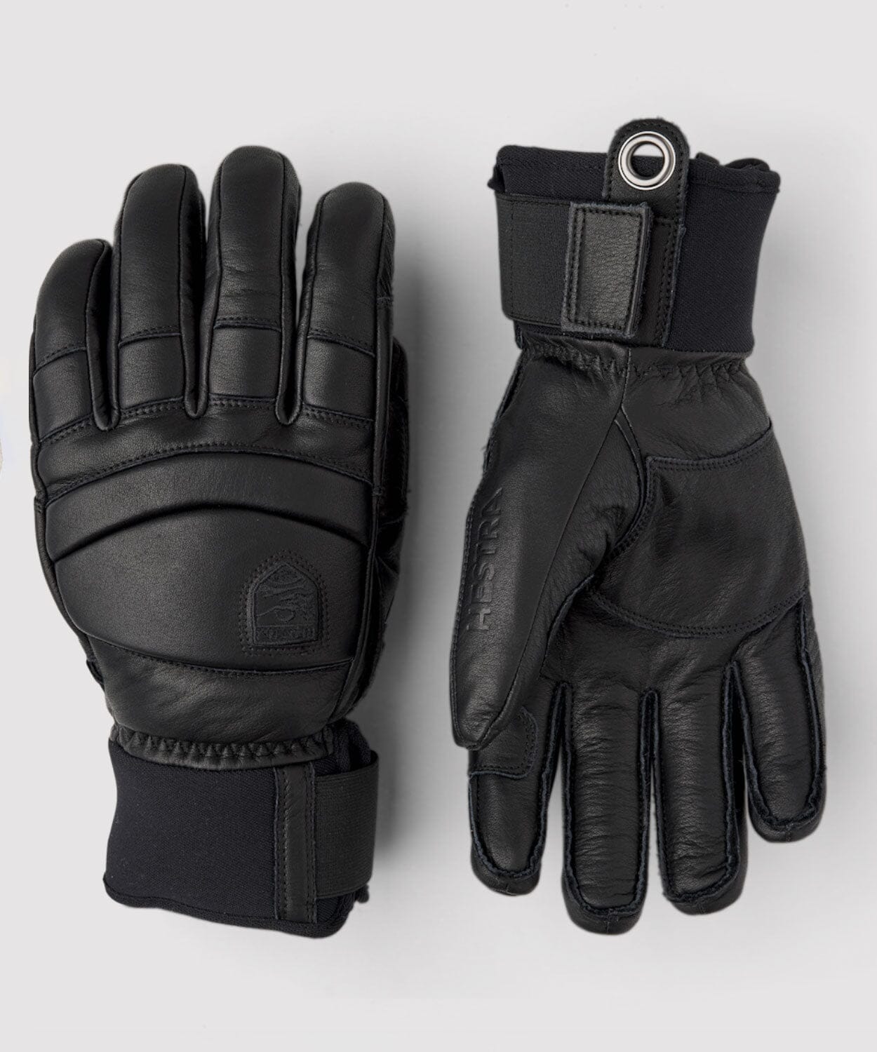 Leather Fall Line - 5 finger Gloves Hestra Black / Black 6