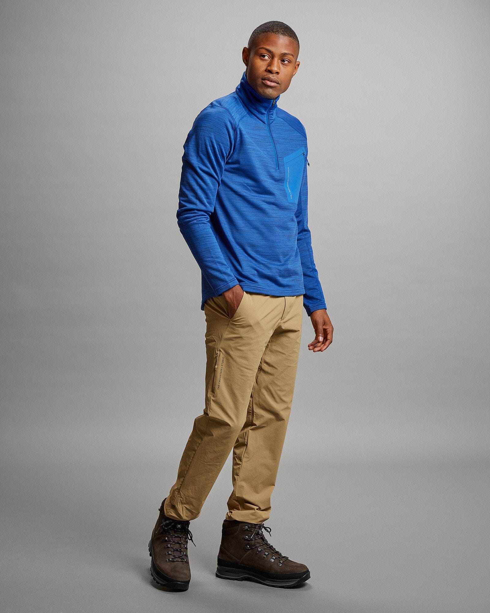 M-5 Men's Techno Stretch Mid T-Neck Mid Layer The Mountain Studio
