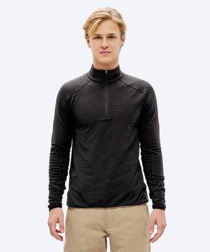 Men's M-6 Light Tech Fleece Half Zip Mid Layer The Mountain Studio Black Onyx XS