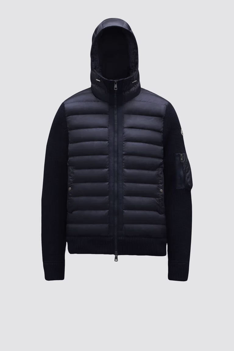 Men's Padded Wool Hoodie Jackets Moncler