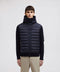 Men's Padded Wool Hoodie Jackets Moncler Navy Blue M