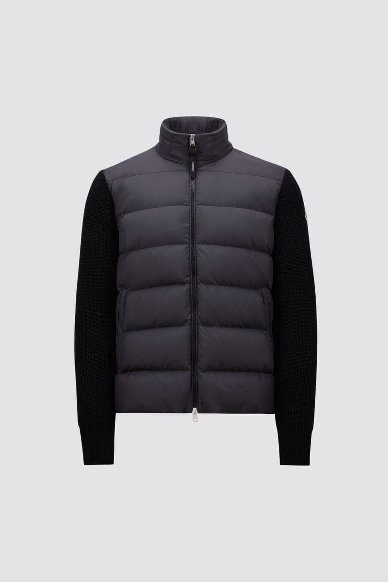 Men's Padded Wool Zip-Up Hoodie Jackets Moncler