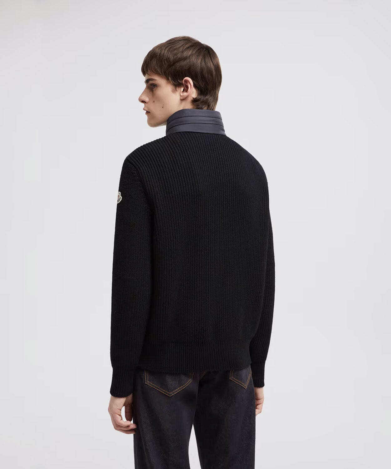 Men's Padded Wool Zip-Up Hoodie Jackets Moncler