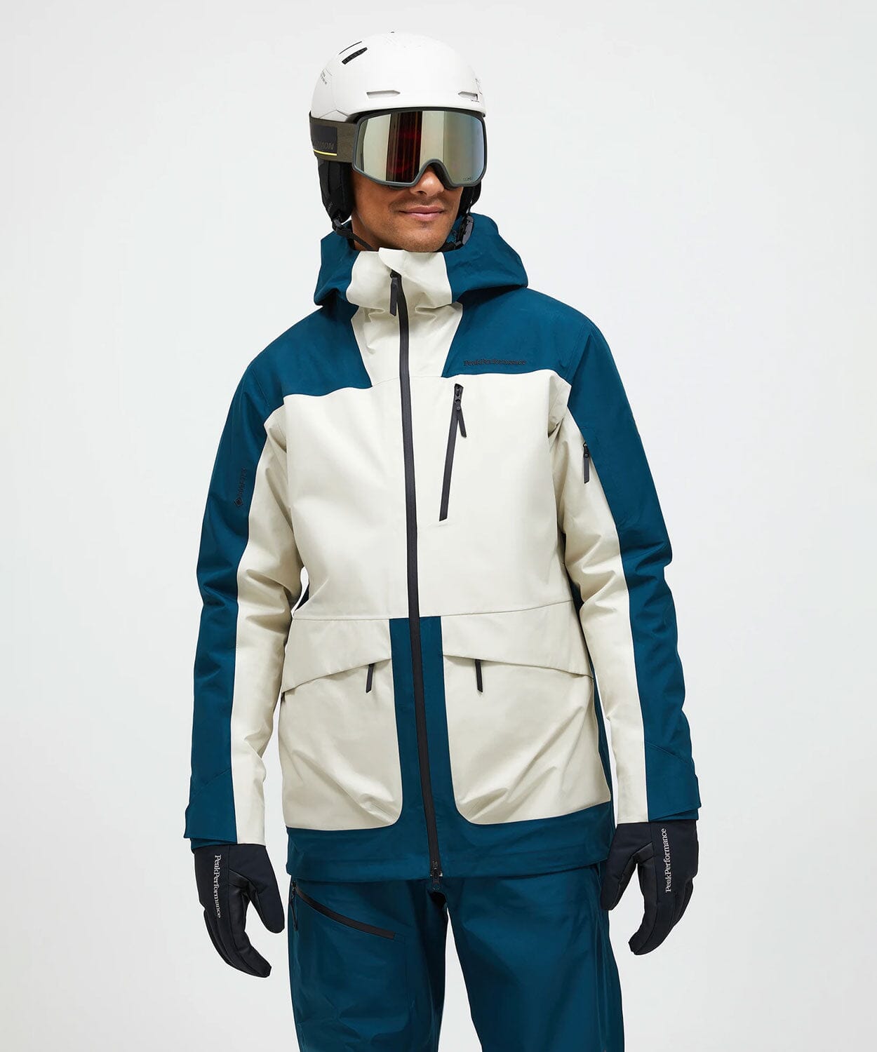 Men's Vertical Gore-Tex 3L Jacket Ski Jackets Peak Performance Infinity Teel / Sand Fog XL