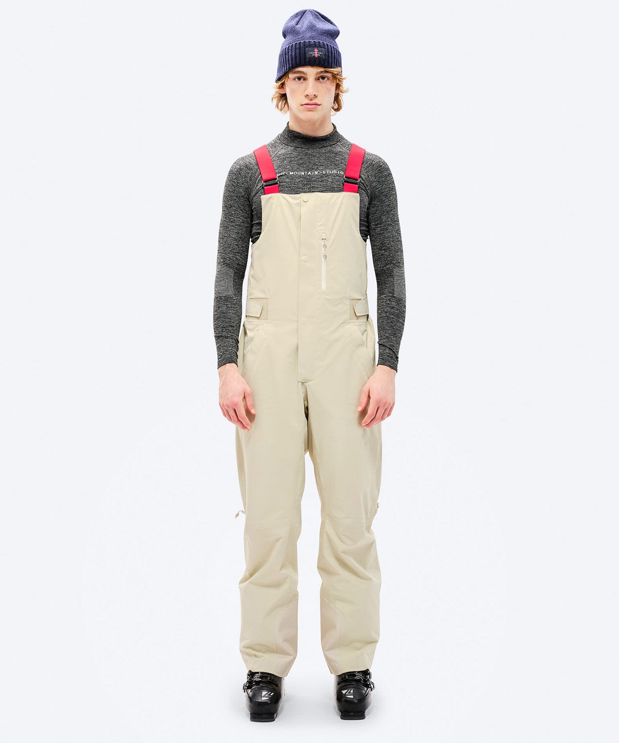 Men's Y-5 3L Hybrid Shell Bib Pant Ski Pants The Mountain Studio Castle Wall XS