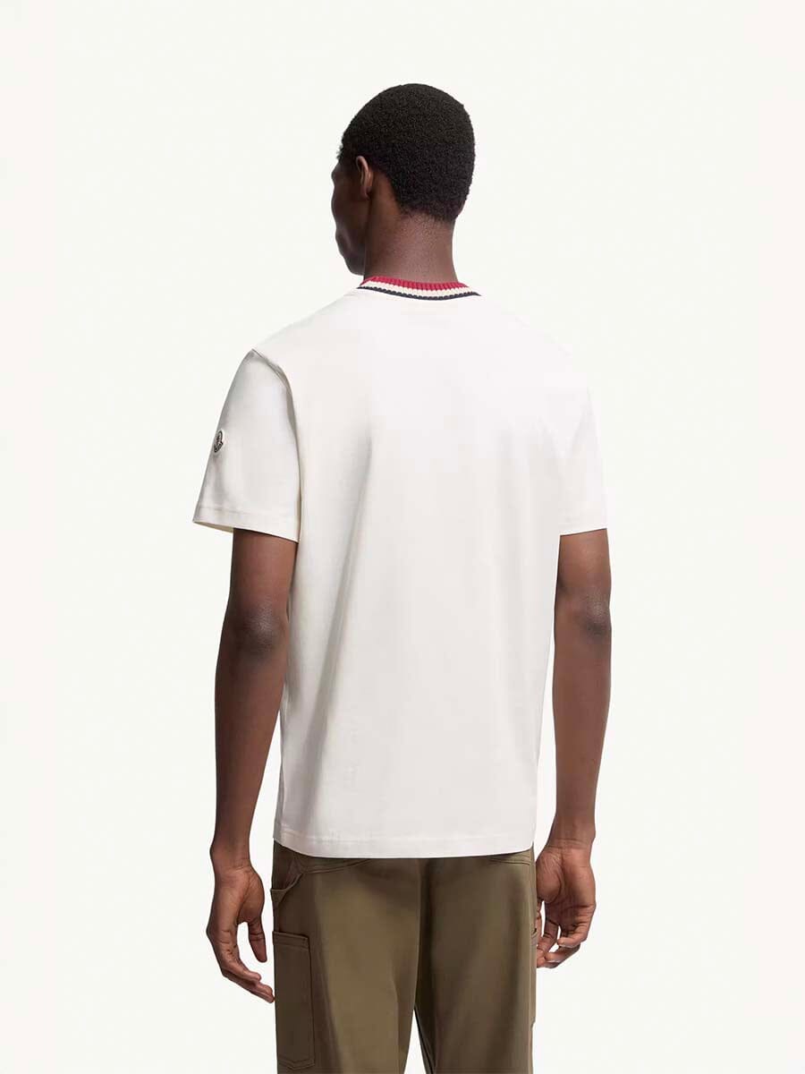 Moncler - Men's Embroidered Logo Cotton T-Shirt Unclassified Moncler