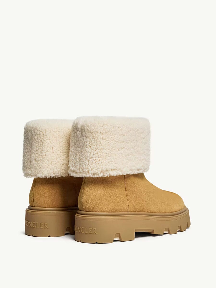 Moncler - Women's Aurea Mid Suede & Shearling Boots Unclassified Moncler