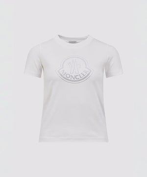 Moncler- Women's Crystal Logo T-Shirt Unclassified Moncler