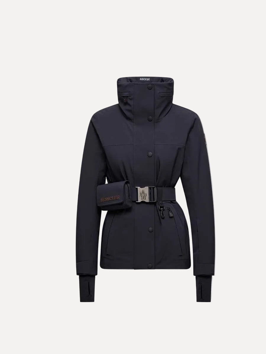 Moncler - Women's Hainets Hooded Padded Ski Jacket Unclassified Moncler Navy Blue 1