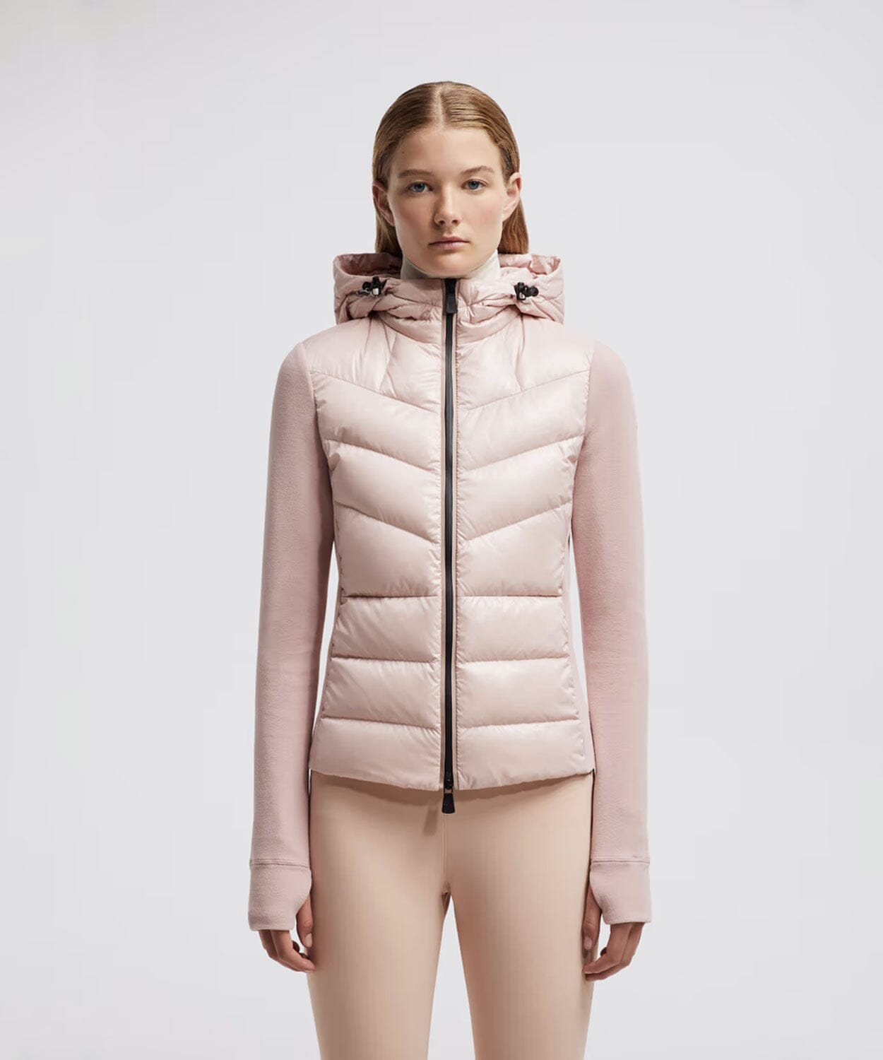 Moncler - Women's Padded Fleece Hoodie Jackets Moncler Light Pink XS