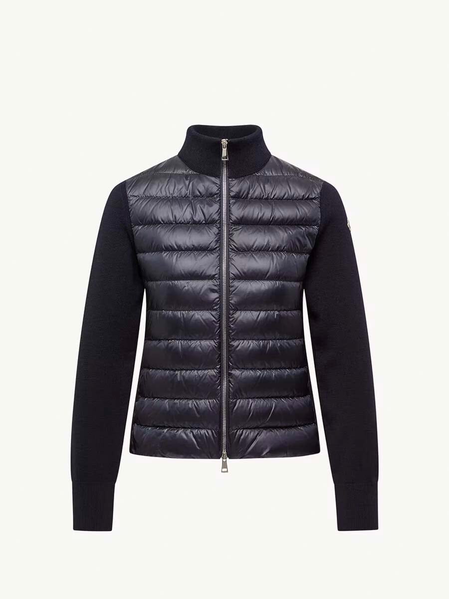 Moncler - Women's Padded Wool Cardigan Unclassified Moncler Black XS