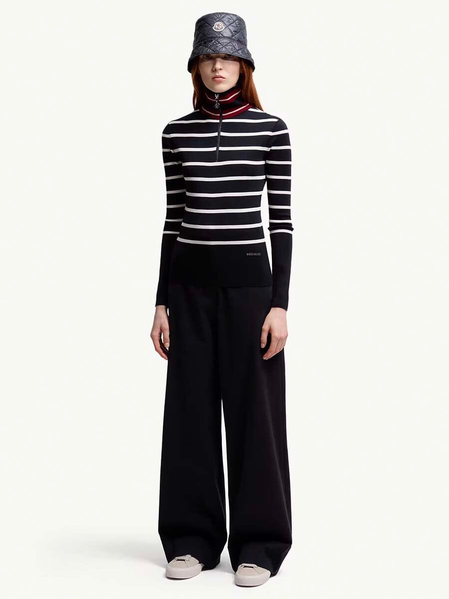 Moncler - Women's Striped Wool Turtleneck Sweater Unclassified Moncler