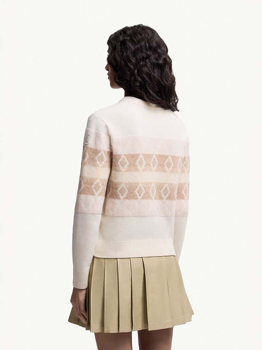 Moncler - Women's Wool Jacquard V-Neck Sweater Unclassified Moncler