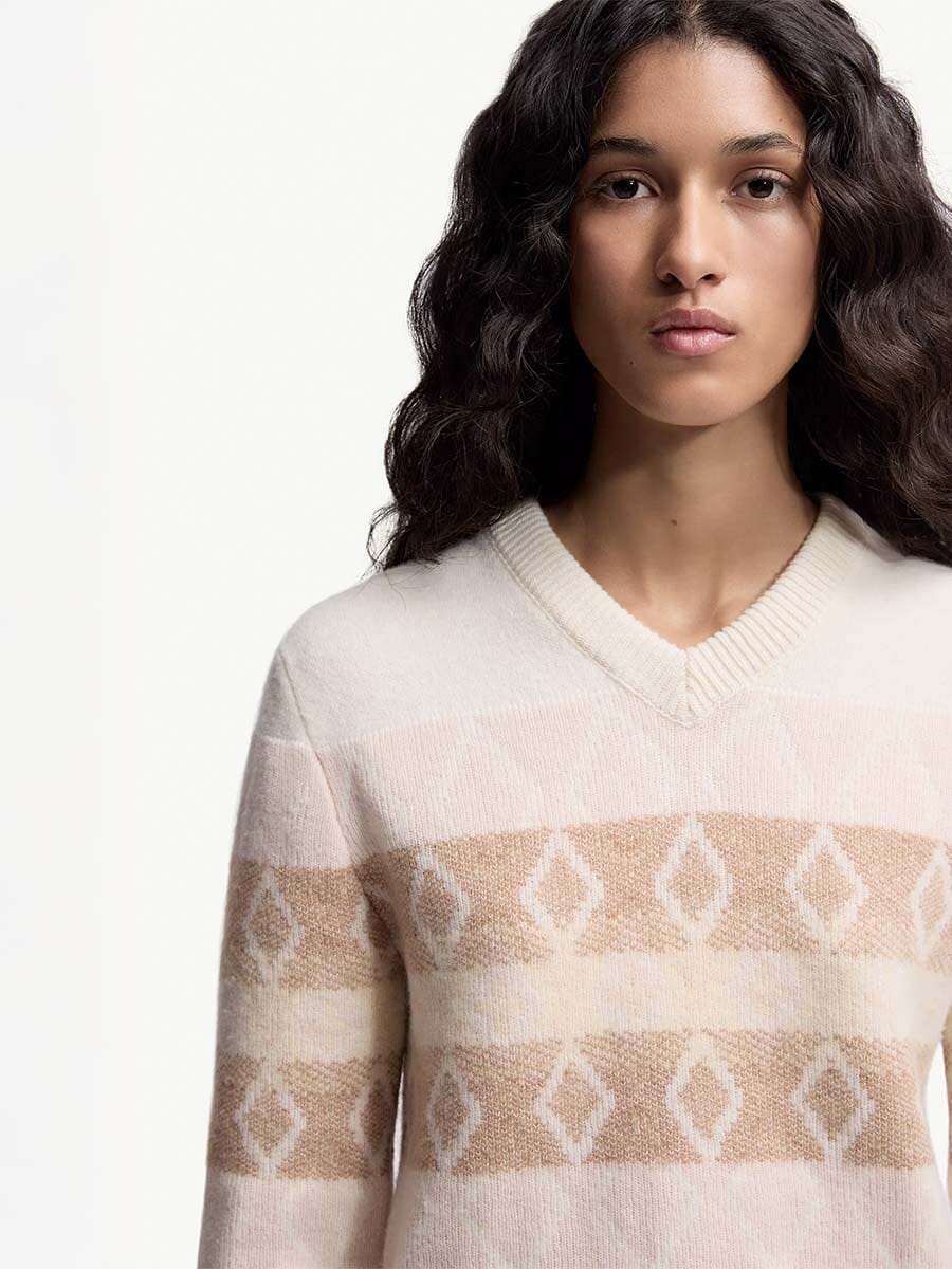 Moncler - Women's Wool Jacquard V-Neck Sweater Unclassified Moncler