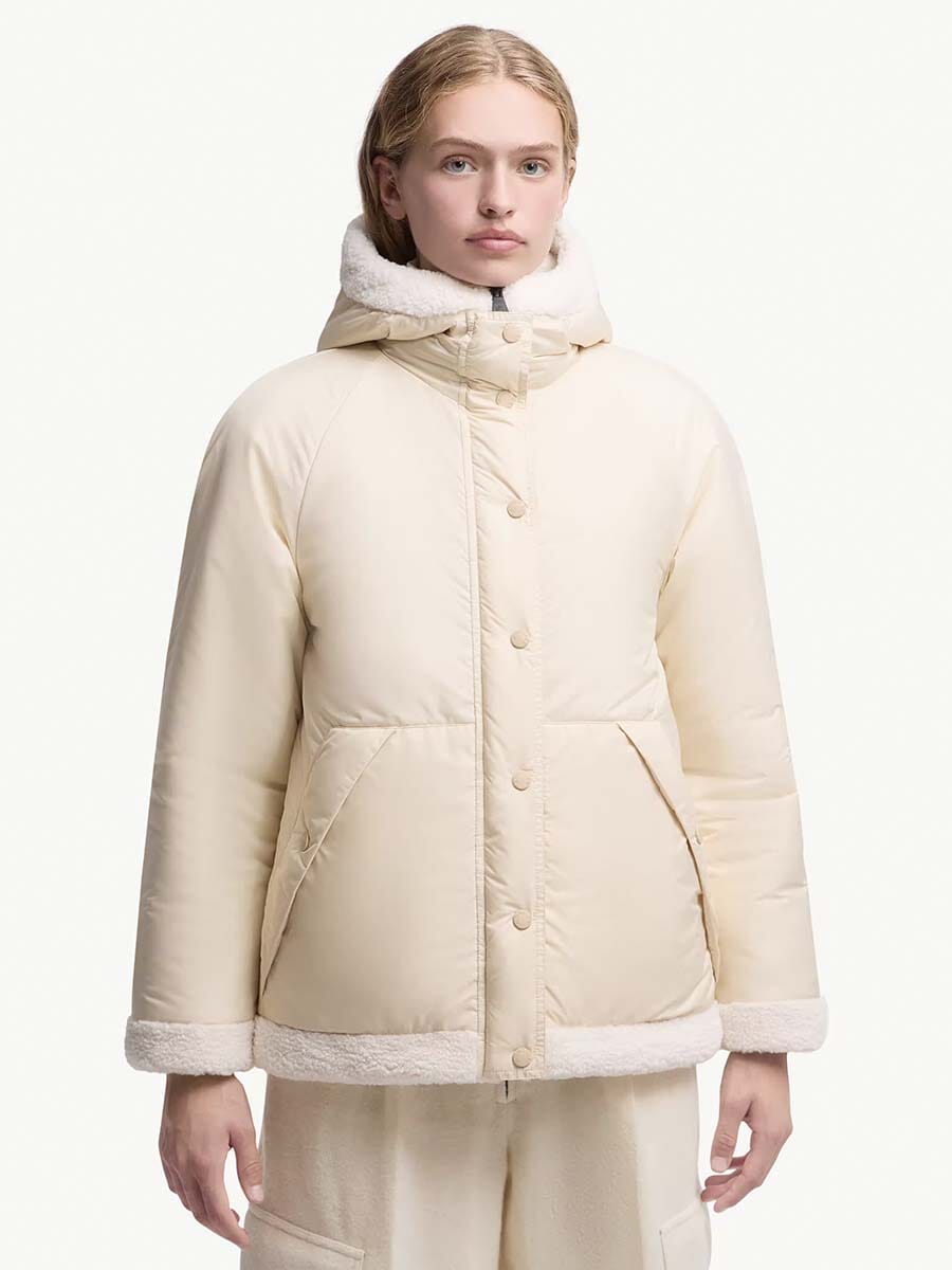 Moncler - Women's Yushan Reversible Teddy Short Padded Jacket Unclassified Moncler