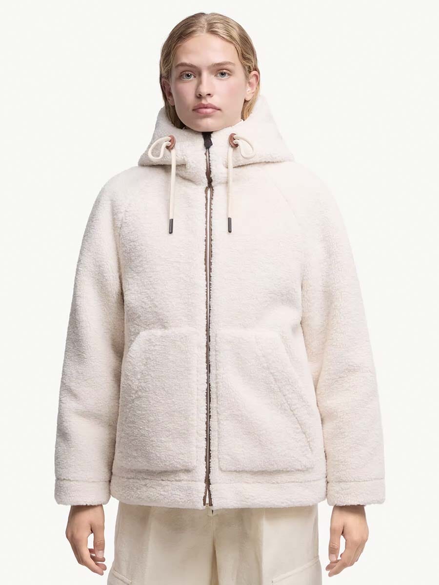 Moncler - Women's Yushan Reversible Teddy Short Padded Jacket Unclassified Moncler