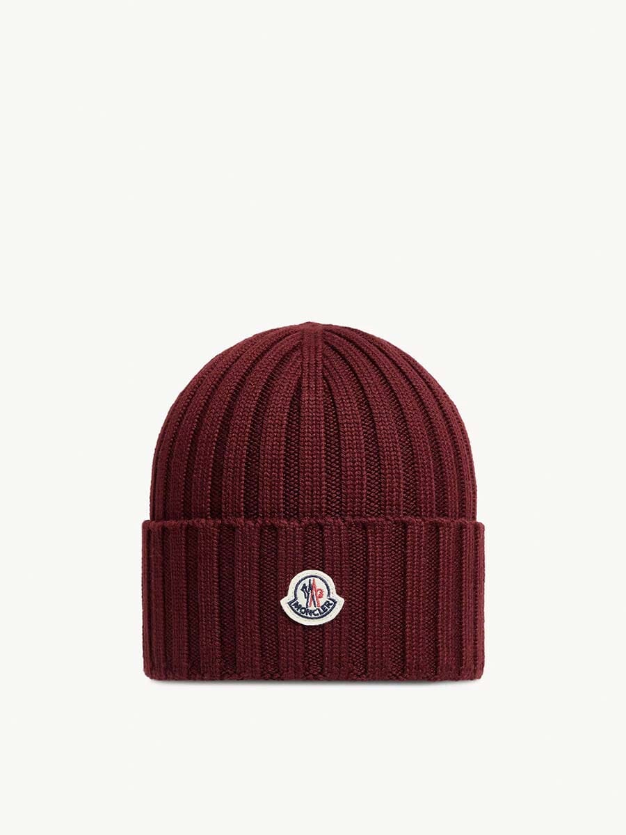 Moncler - Wool Beanie Unclassified Moncler Burgundy