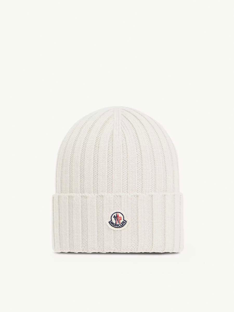 Moncler - Wool Beanie Unclassified Moncler White