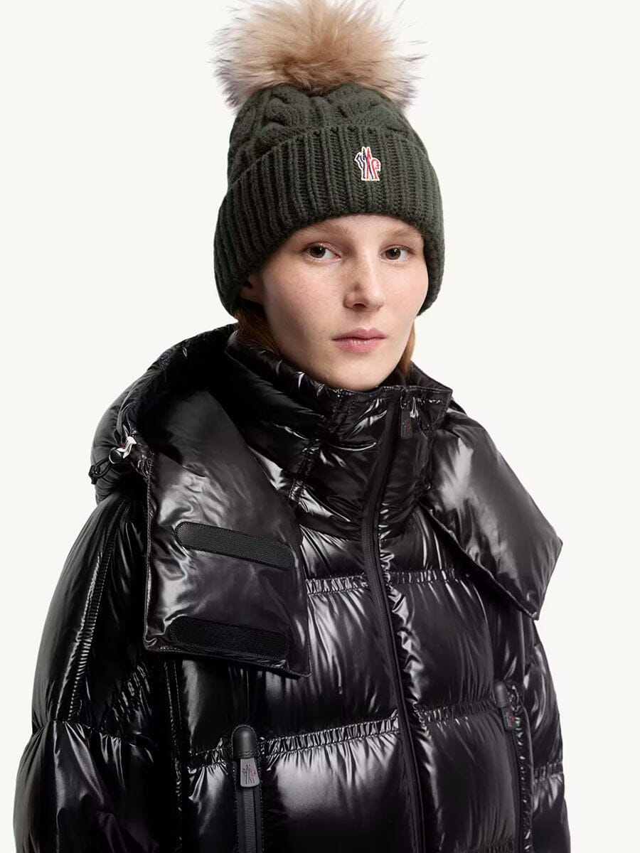Moncler - Wool & Cashmere Beanie with Pom Pom Unclassified Moncler